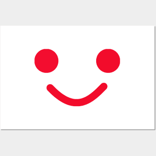 Smiling Minifig Face Posters and Art